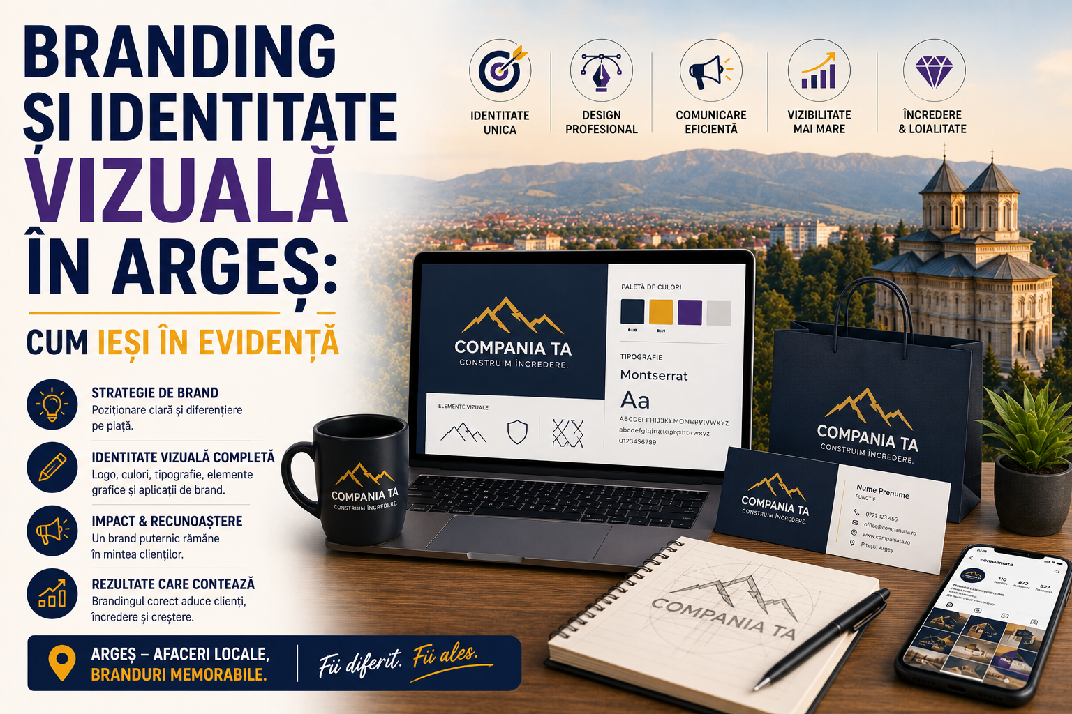 Branding și identitate vizuală în Argeș: cum ieși în evidență